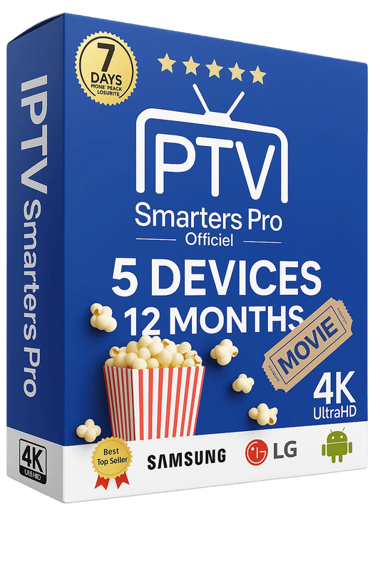 12 Months Subscription | IPTV Smarters PRO FHD (5 DEVICES)